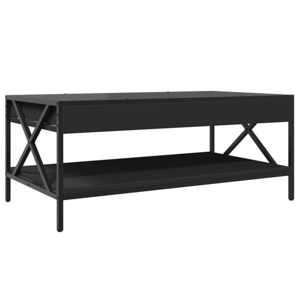 vidaXL sohvapöytä Infinity LED-valoilla musta 90x50x38 cm