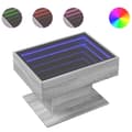 Miniatyrbillede 1 af 11: vidaXL sofabord med LED-lys 70x50x45 cm konstrueret træ grå sonoma-eg