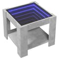 Miniatyrbilde 4 av 11: vidaXL Salongbord med LED betonggrå 53x53x45 cm konstruert tre