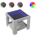 Miniatyrbilde 1 av 11: vidaXL Salongbord med LED betonggrå 53x53x45 cm konstruert tre