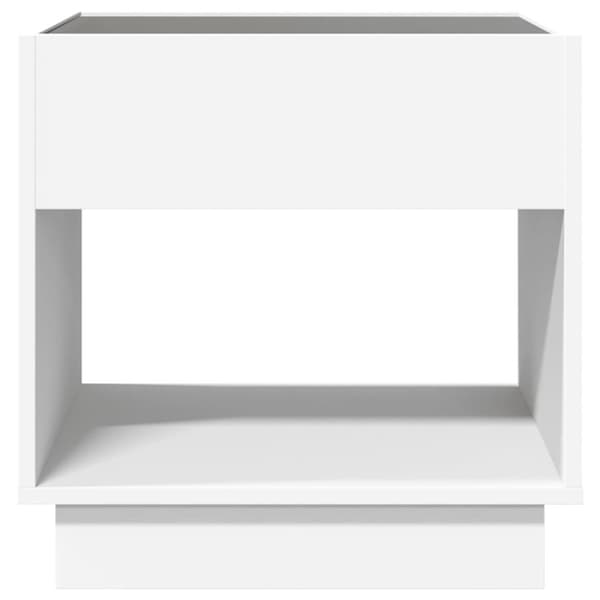 vidaXL Salongbord med Infinity LED hvit 50x50x50 cm