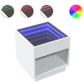 Miniatyrbilde 1 av 11: vidaXL Salongbord med Infinity LED hvit 50x50x50 cm