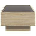 Miniatyrbillede 8 af 11: vidaXL sofabord med LED-lys 90x50x30 cm konstrueret træ sonoma-eg