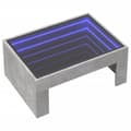 Miniatyrbillede 4 af 11: vidaXL sofabord med Infinity LED-lys 70x50x30 cm betongrå