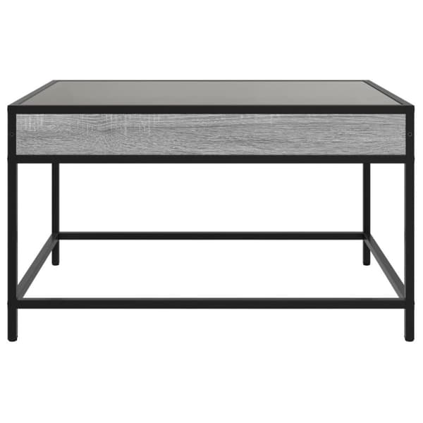 vidaXL sohvapöytä Infinity LED-valoilla harmaa Sonoma 70x50x41 cm