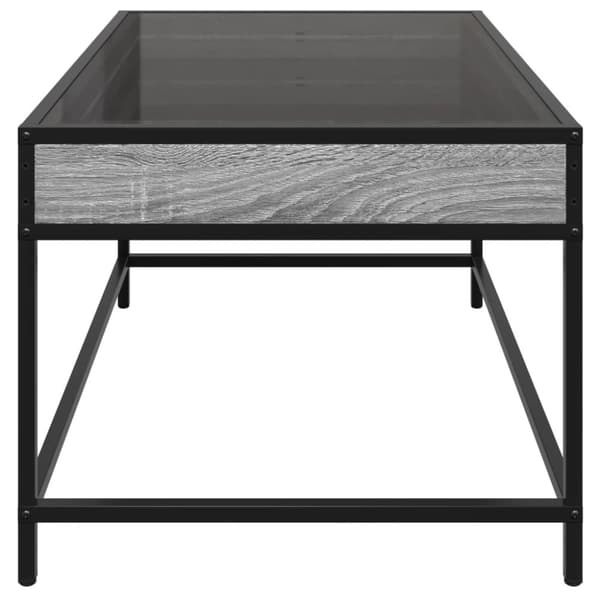 vidaXL sohvapöytä Infinity LED-valoilla harmaa Sonoma 70x50x41 cm
