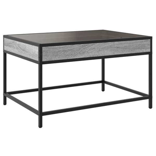 vidaXL sohvapöytä Infinity LED-valoilla harmaa Sonoma 70x50x41 cm