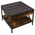Miniatyrbillede 4 af 11: vidaXL sofabord med Infinity LED-lys 50x50x38 cm røget egetræsfarve
