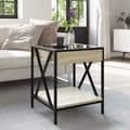Miniatyrbillede 5 af 11: vidaXL sofabord med Infinity LED-lys 40x40x49 cm sonoma-eg