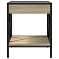 Miniatyrbillede 7 af 11: vidaXL sofabord med Infinity LED-lys 40x40x49 cm sonoma-eg