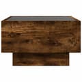 Miniatyrbillede 8 af 11: vidaXL sofabord med LED-lys 50x50x30 cm konstrueret træ røget eg