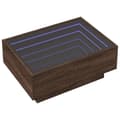 Miniatyrbillede 4 af 11: vidaXL sofabord med LED-lys 70x50x30 cm konstrueret træ brunt eg