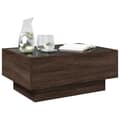 Miniatyrbillede 6 af 11: vidaXL sofabord med LED-lys 70x50x30 cm konstrueret træ brunt eg
