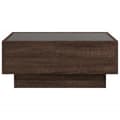 Miniatyrbillede 7 af 11: vidaXL sofabord med LED-lys 70x50x30 cm konstrueret træ brunt eg