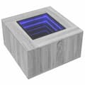 Miniatyrbillede 4 af 11: vidaXL sofabord med LED-lys 60x60x40 cm konstrueret træ grå sonoma-eg