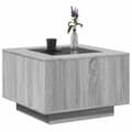 Miniatyrbillede 6 af 11: vidaXL sofabord med LED-lys 60x60x40 cm konstrueret træ grå sonoma-eg