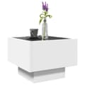 Miniatyrbillede 6 af 11: vidaXL sidebord med LED-lys 40x40x30 cm konstrueret træ hvid