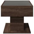 Miniatyrbillede 8 af 11: vidaXL sofabord med LED-lys 70x50x45 cm konstrueret træ brunt eg