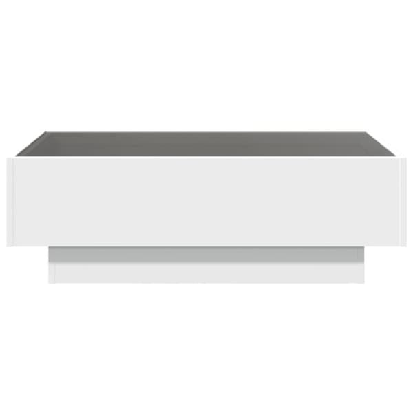vidaXL sofabord med LED-lys 90x50x30 cm konstrueret træ hvid