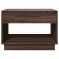 Miniatyrbillede 7 af 11: vidaXL sofabord med Infinity LED-lys 70x50x50 cm brun egetræsfarve