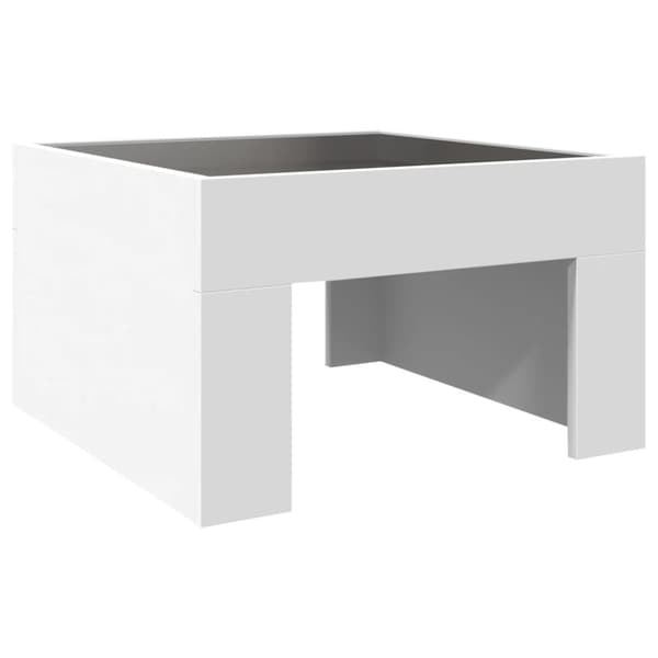 vidaXL sofabord med Infinity LED-lys 50x50x30 cm hvid