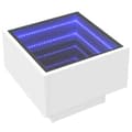 Miniatyrbilde 4 av 11: vidaXL Sidebord LED hvit 40x40x30 cm konstruert tre