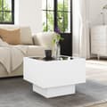 Miniatyrbilde 5 av 11: vidaXL Sidebord LED hvit 40x40x30 cm konstruert tre
