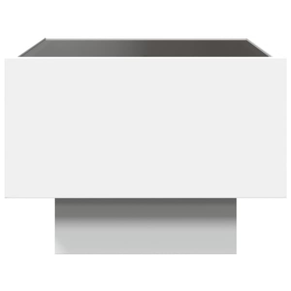 vidaXL Sidebord LED hvit 40x40x30 cm konstruert tre