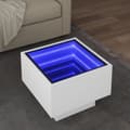 Miniatyrbilde 2 av 11: vidaXL Sidebord LED hvit 40x40x30 cm konstruert tre