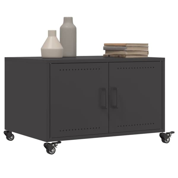 vidaXL sofabord 68x50x43,5 cm stål sort