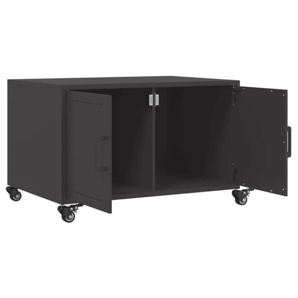 vidaXL sofabord 68x50x43,5 cm stål sort