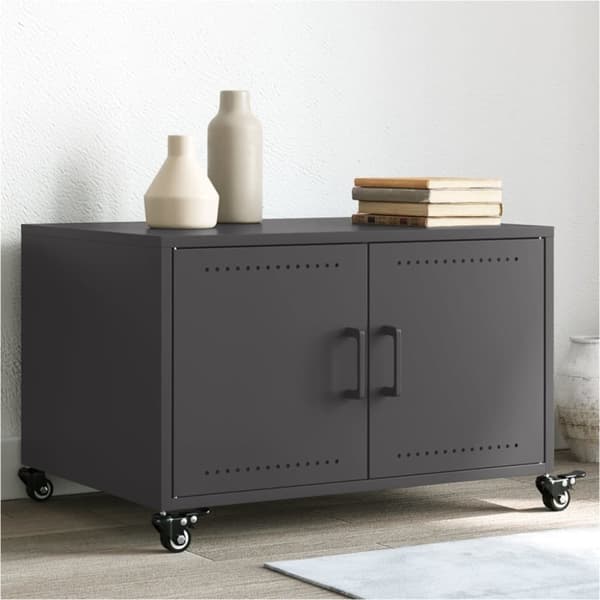 vidaXL sofabord 68x50x43,5 cm stål sort