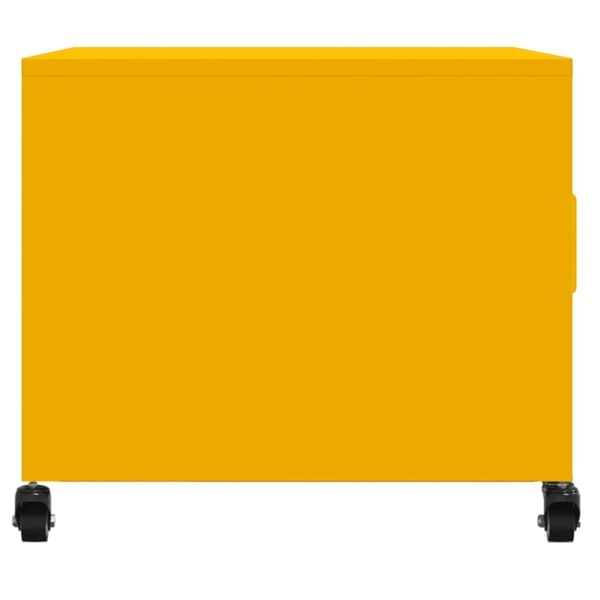 vidaXL sofabord 68x50x43,5 cm stål sennepsgul