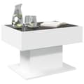 Miniatyrbillede 6 af 11: vidaXL sofabord med LED-lys 70x50x45 cm konstrueret træ hvid