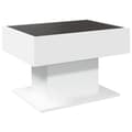 Miniatyrbillede 9 af 11: vidaXL sofabord med LED-lys 70x50x45 cm konstrueret træ hvid