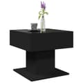 Miniatyrbillede 6 af 11: vidaXL sofabord med LED-lys 50x50x45 cm konstrueret træ sort