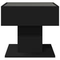Miniatyrbillede 8 af 11: vidaXL sofabord med LED-lys 50x50x45 cm konstrueret træ sort