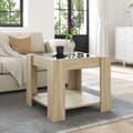 Miniatyrbillede 5 af 11: vidaXL sofabord med LED-lys 53x53x45 cm konstrueret træ sonoma-eg