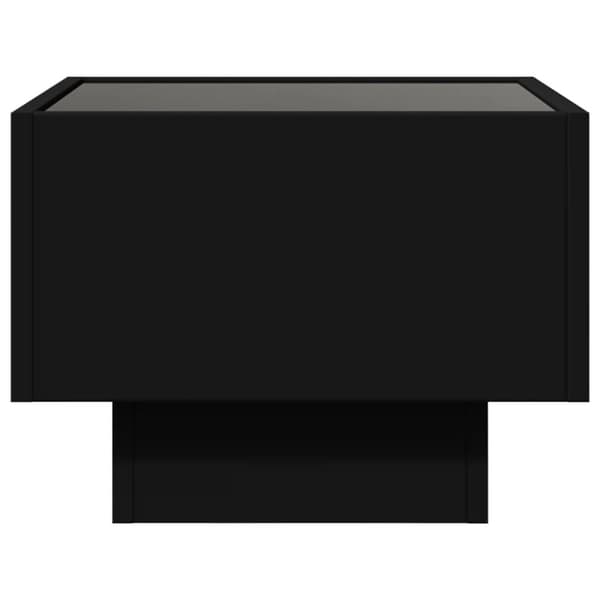 vidaXL Sivupöytä LED-valoilla musta 40x40x30 cm tekninen puu