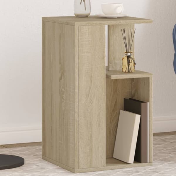 sidebord 35x35x60 cm konstrueret træ sonoma-eg