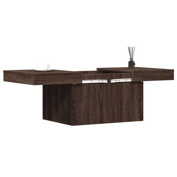 Soffbord brun ek 100x55x40 cm konstruerat trä