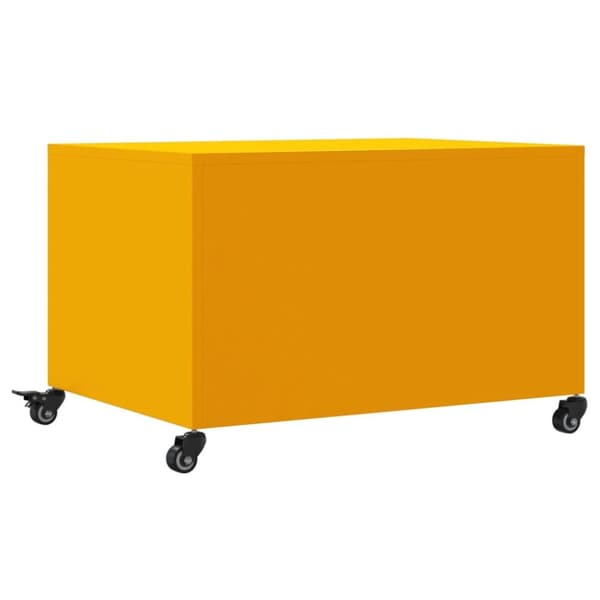 TV-taso sinapinkeltainen 68x50x43,5 cm kylmävalssattu teräs