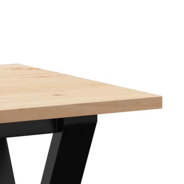 Soffbord Y-ram 100x50x45 cm massiv furu och gjutjärn