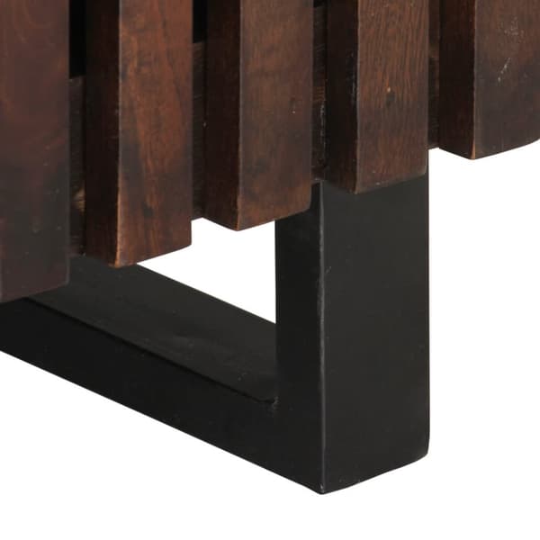 Soffbord brun 80x51x40 cm massivt mangoträ