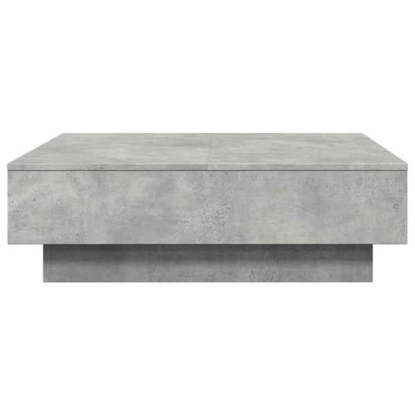 Soffbord betonggrå 90x90x28 cm konstruerat trä