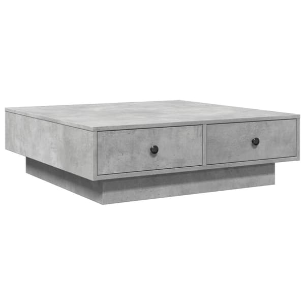 Soffbord betonggrå 90x90x28 cm konstruerat trä