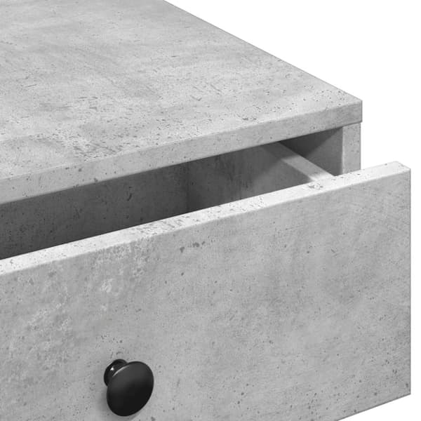 Soffbord betonggrå 90x90x28 cm konstruerat trä