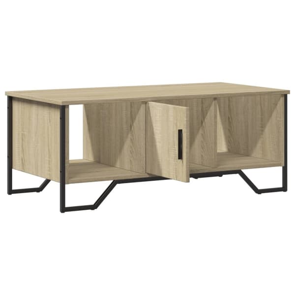 sofabord 100x51x40 cm konstrueret træ sonoma-eg