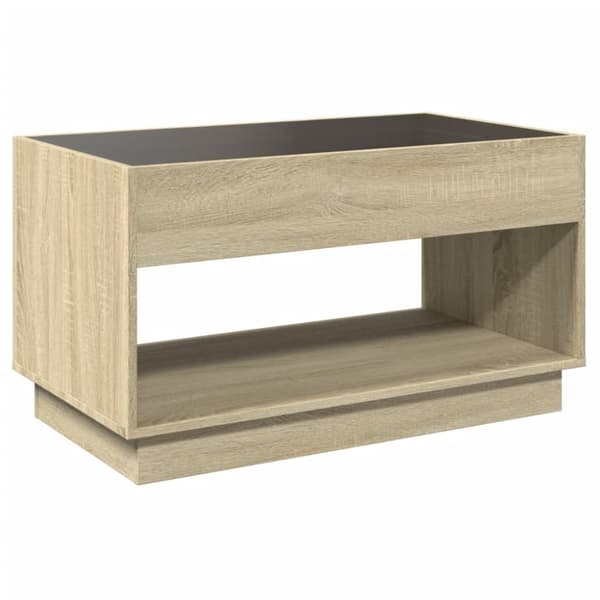 Soffbord med Infinity LEDs sonoma-ek 90x50x50 cm