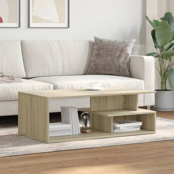 Soffbord sonoma-ek 102x55x35 cm konstruerat trä